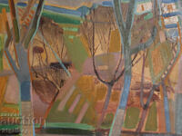 Panayot Apostolov oil paints abstract composition