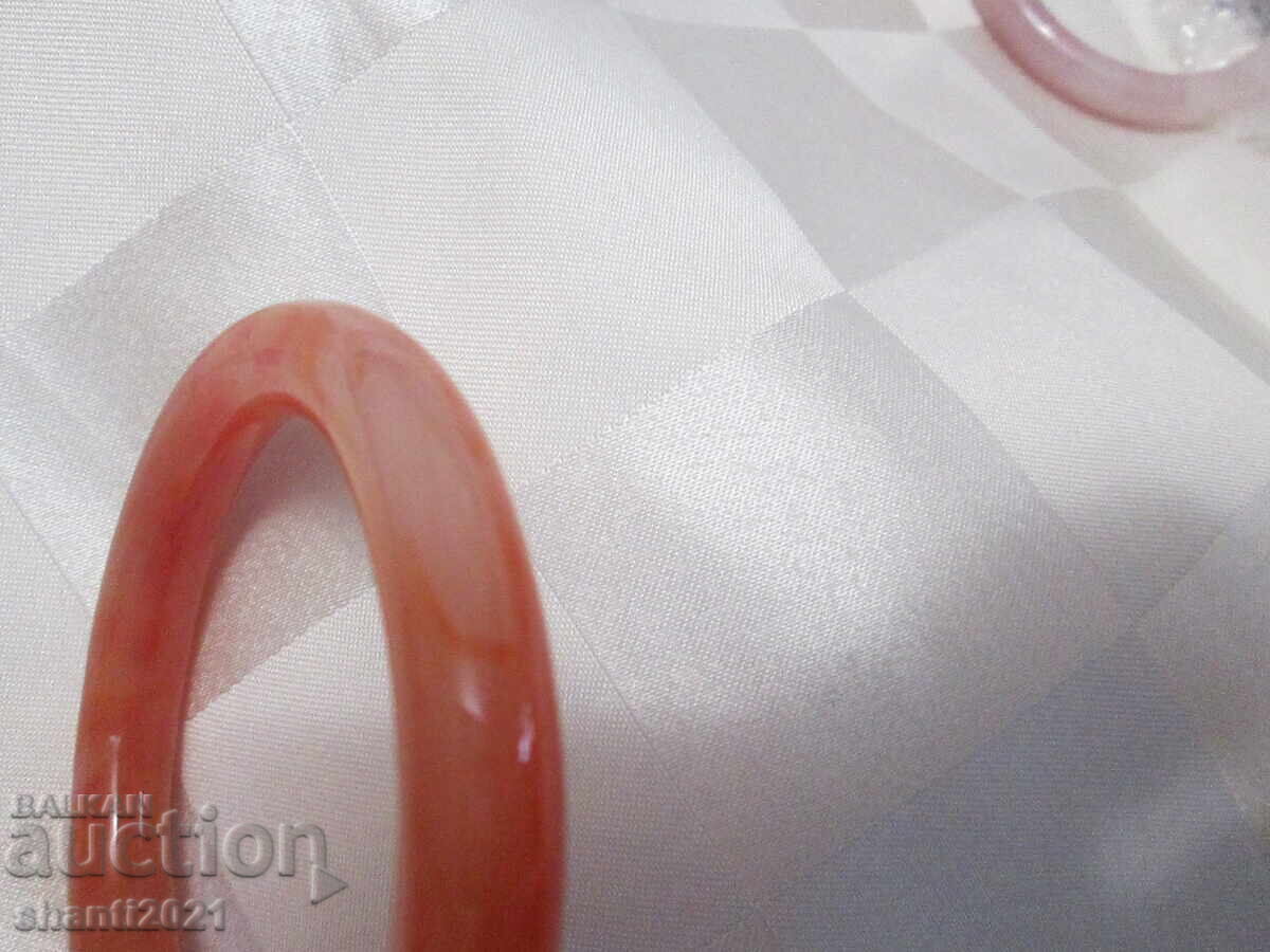 Bracelet made of solid red agate, semi-precious stone, 8.5x6.5cm. - 5 Bracelet made of solid red agate, semi-precious stone, 8.5x6.5cm. - 5