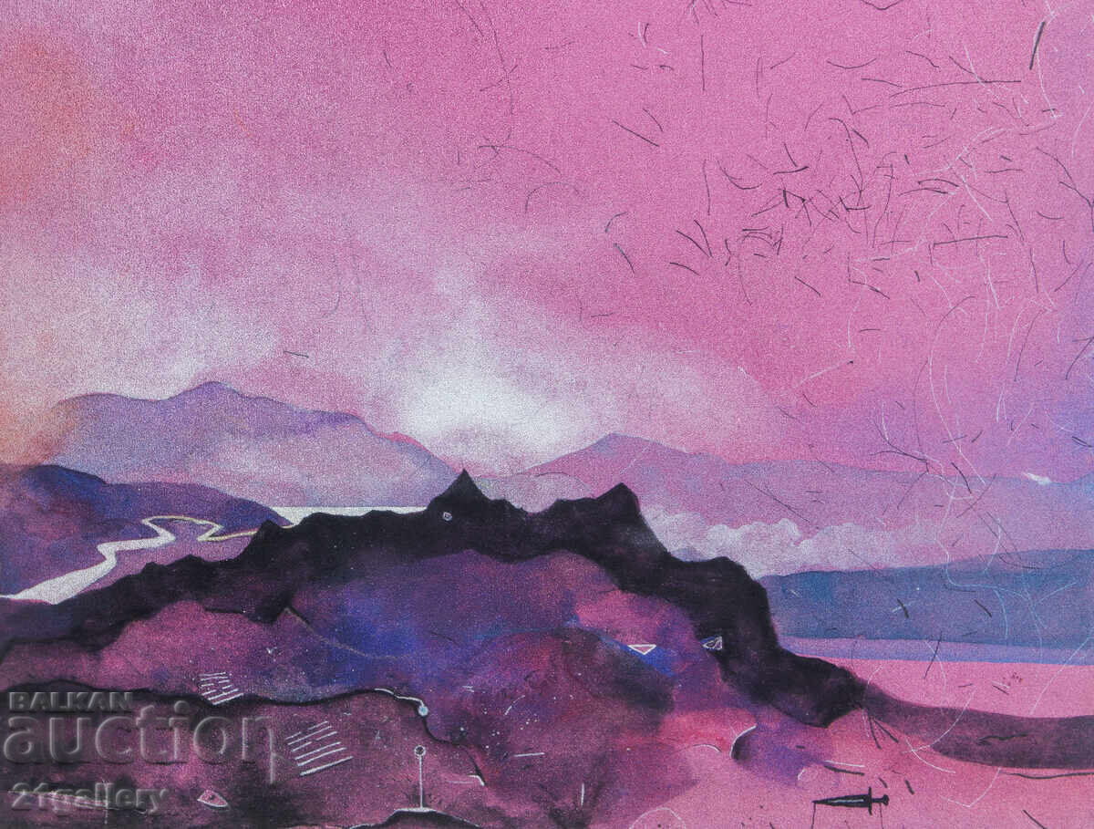 Angela Minkova /1955-/ Watercolor landscape 1996 - 5 Angela Minkova /1955-/ Watercolor landscape 1996 - 5