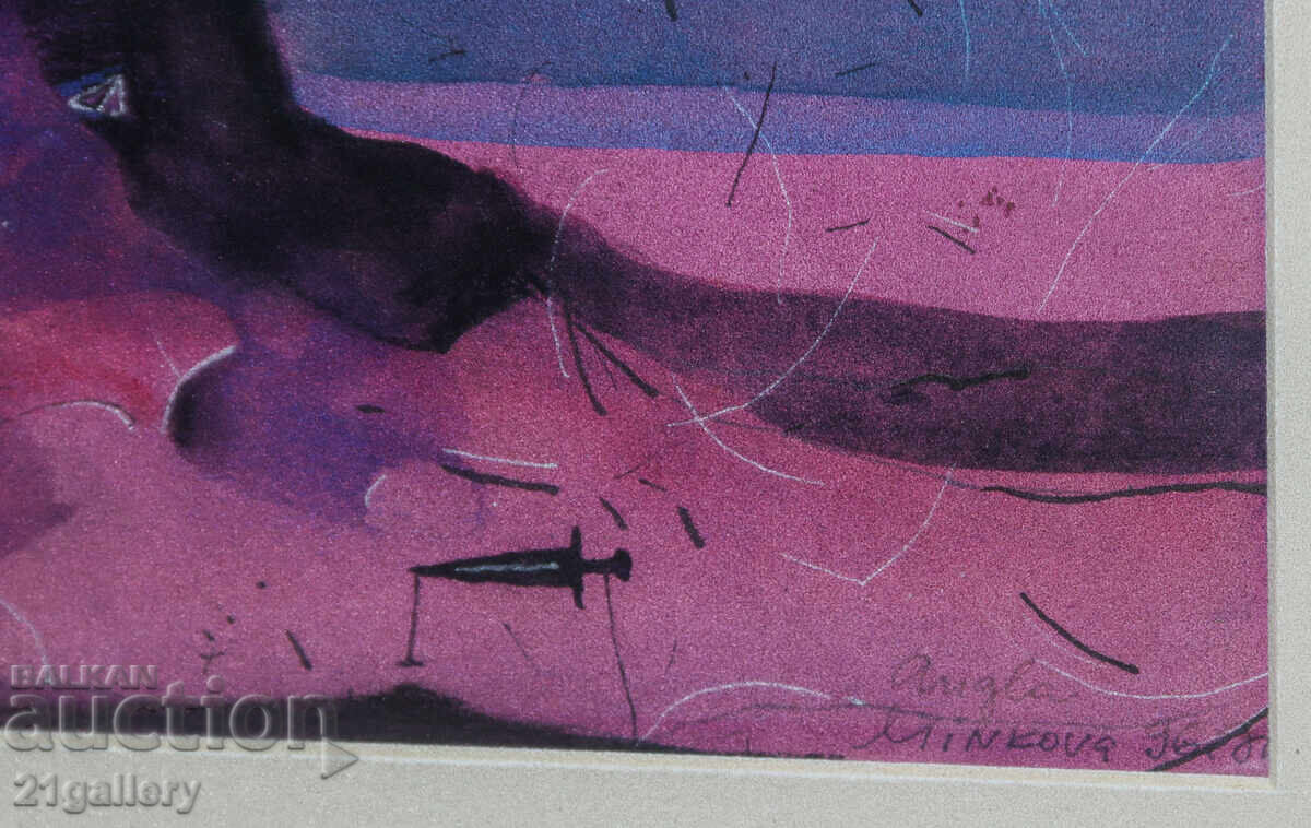 Angela Minkova /1955-/ Watercolor landscape 1996 - 6 Angela Minkova /1955-/ Watercolor landscape 1996 - 6