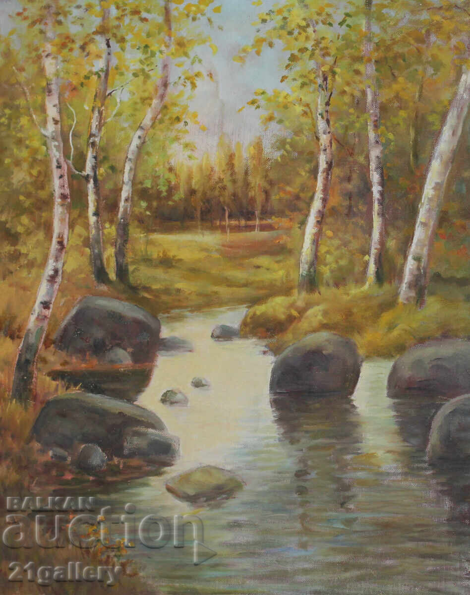 Old Oil Painting, Forest Landscape with price 450.00 BGN | € 230.08 Old Oil Painting, Forest Landscape with price 450.00 BGN | € 230.08