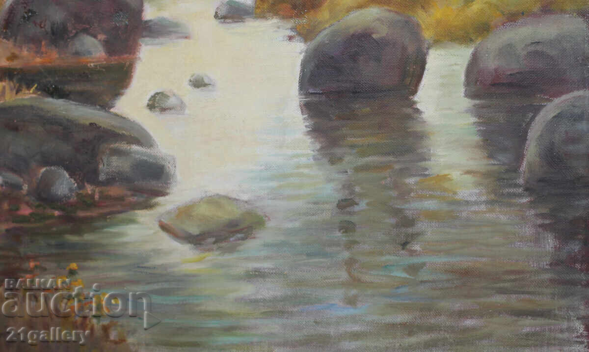 Old Oil Painting, Forest Landscape - 7 Old Oil Painting, Forest Landscape - 7