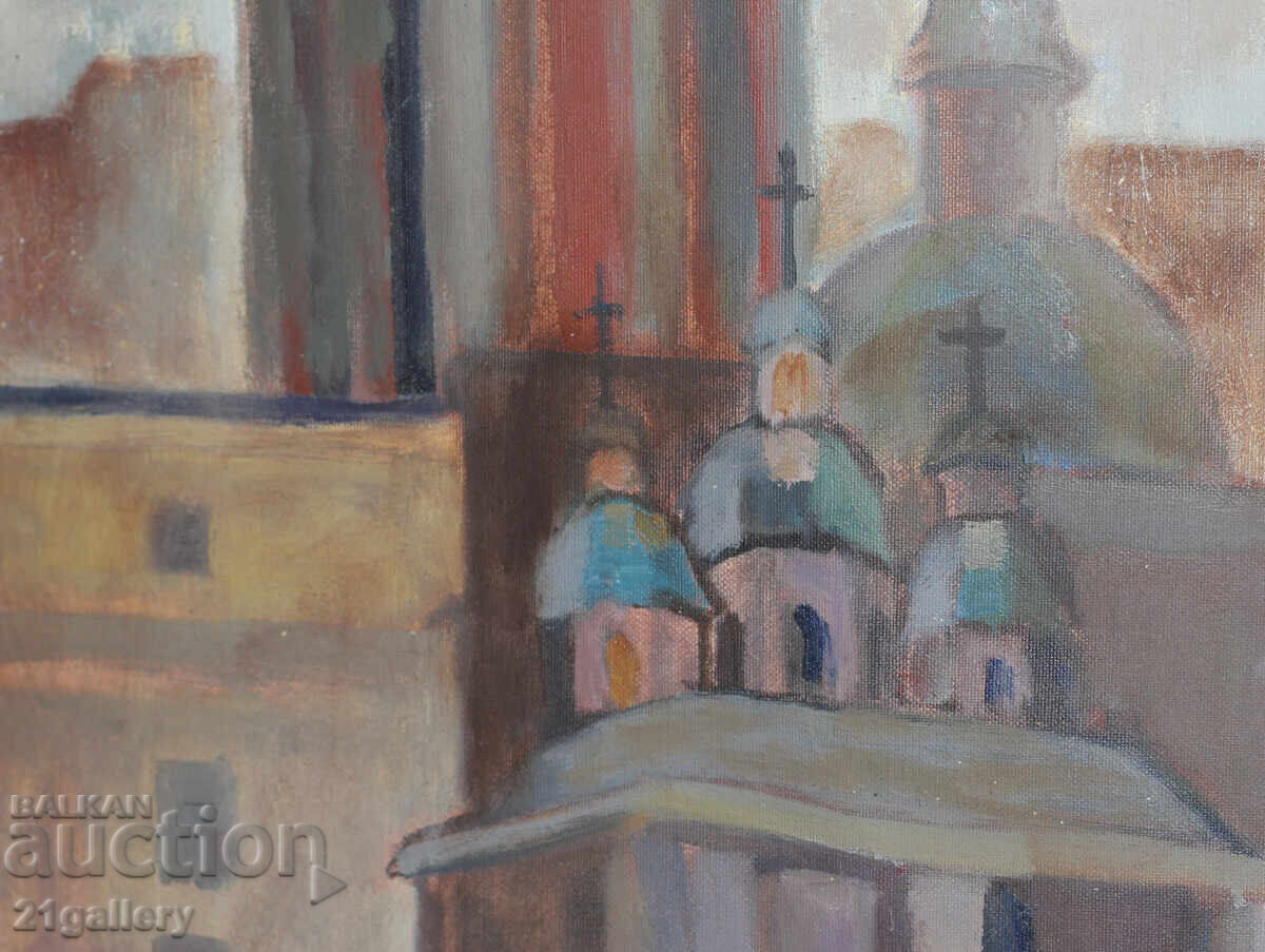 Old Oil Painting, Cityscape - 5 Old Oil Painting, Cityscape - 5