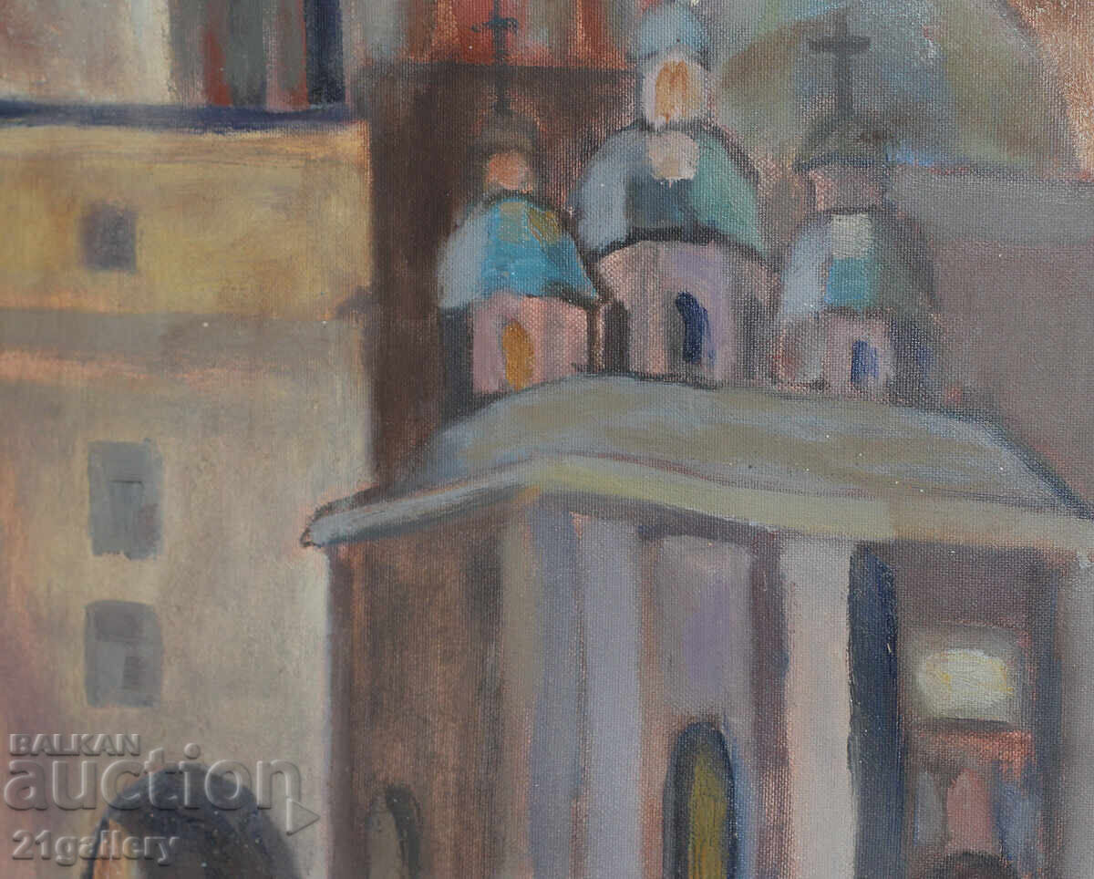 Old Oil Painting, Cityscape - 6 Old Oil Painting, Cityscape - 6