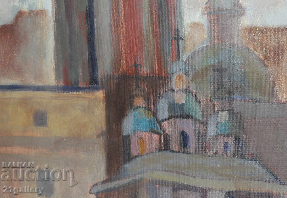 Old Oil Painting, Cityscape - 7 Old Oil Painting, Cityscape - 7