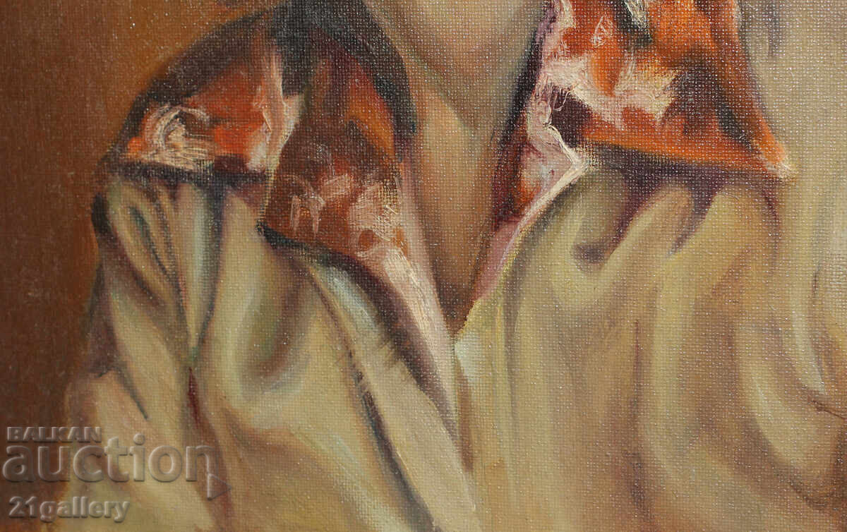 Oil painting female portrait with price 400.00 BGN | € 204.52 Oil painting female portrait with price 400.00 BGN | € 204.52