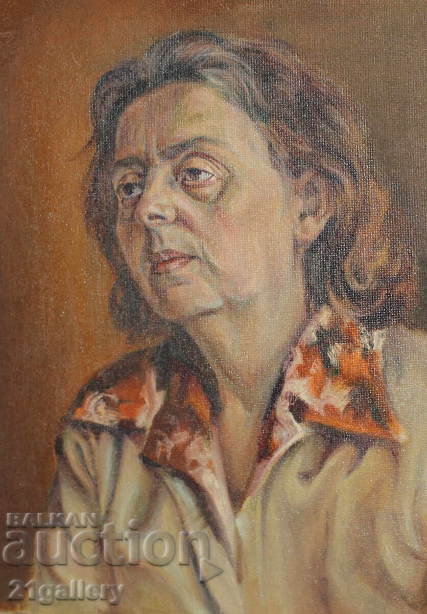 Auction Oil painting female portrait Auction Oil painting female portrait