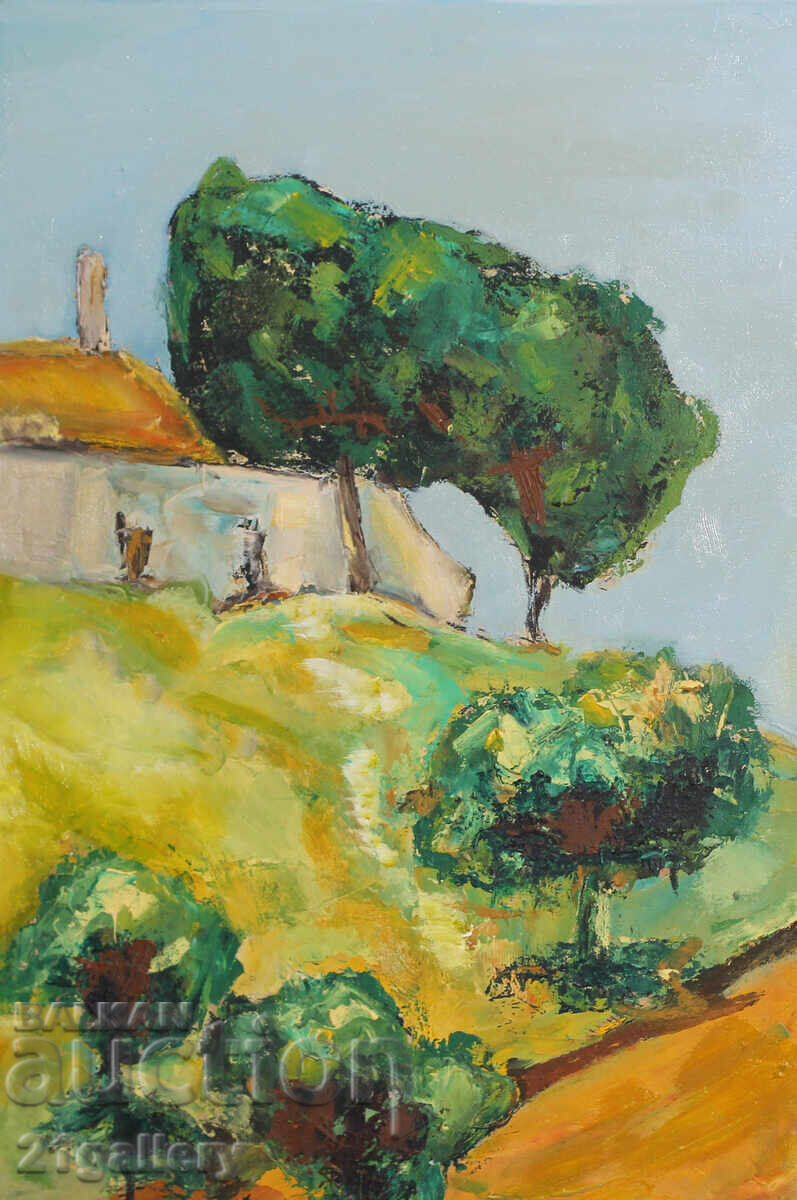 Oil painting, rural landscape with price 330.00 BGN | € 168.73 Oil painting, rural landscape with price 330.00 BGN | € 168.73