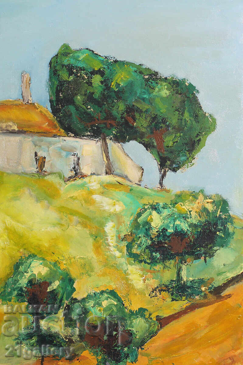 Oil painting, rural landscape Oil painting, rural landscape