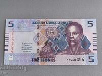 Banknote - Sierra Leone - 5 Leones UNC | 2022