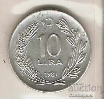 +Turkey 10 lira 1981 +Turkey 10 lira 1981