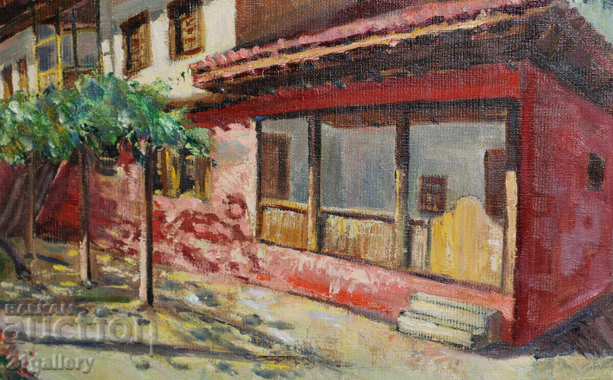 Landscape, Renaissance house, oil paintings, signed - 5 Landscape, Renaissance house, oil paintings, signed - 5