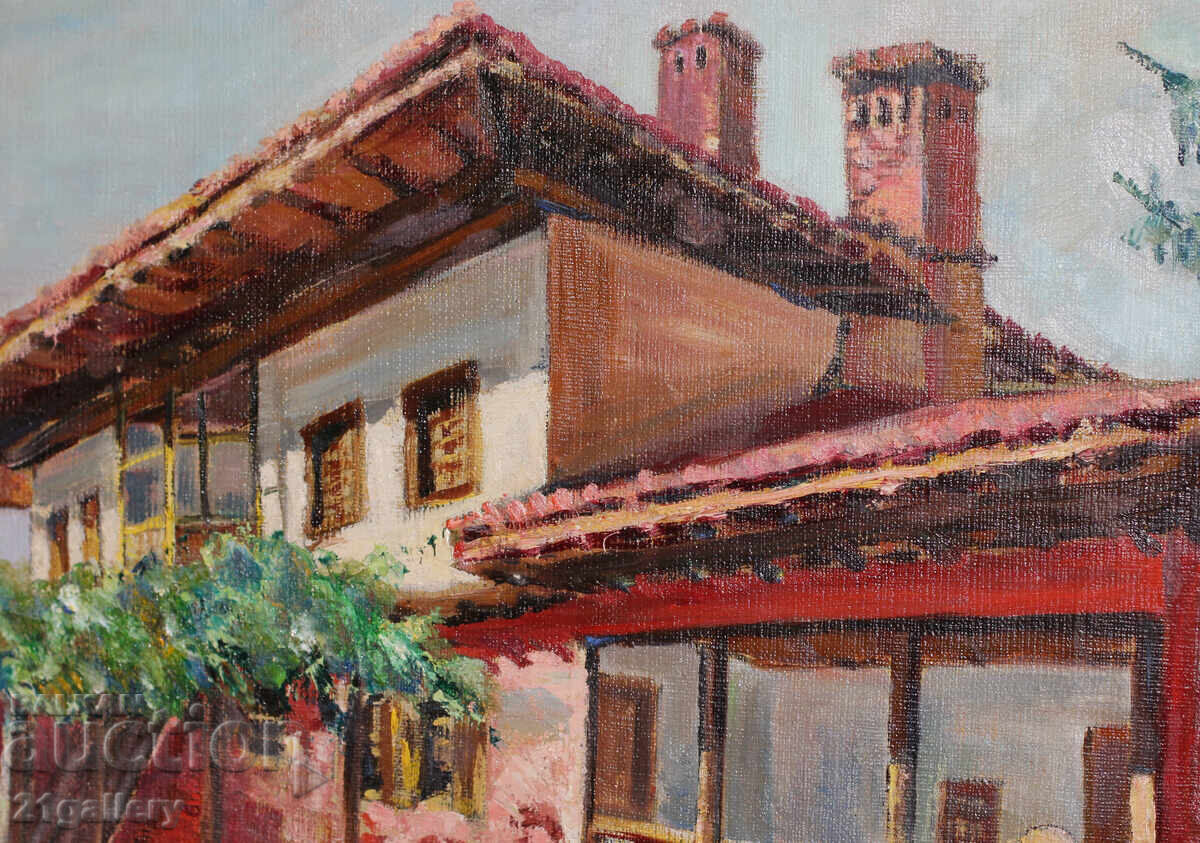 Landscape, Renaissance house, oil paintings, signed - 6 Landscape, Renaissance house, oil paintings, signed - 6