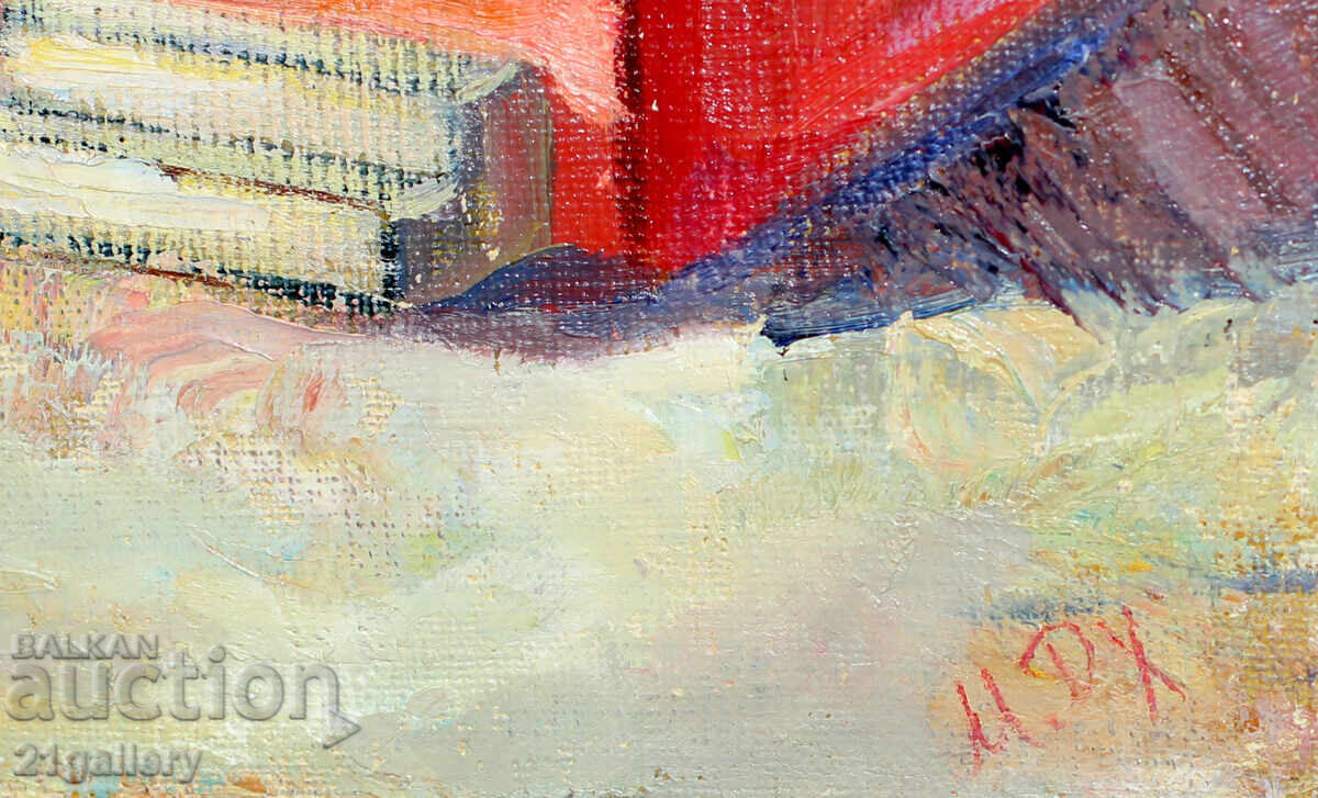 Landscape, Renaissance house, oil paintings, signed - 7 Landscape, Renaissance house, oil paintings, signed - 7