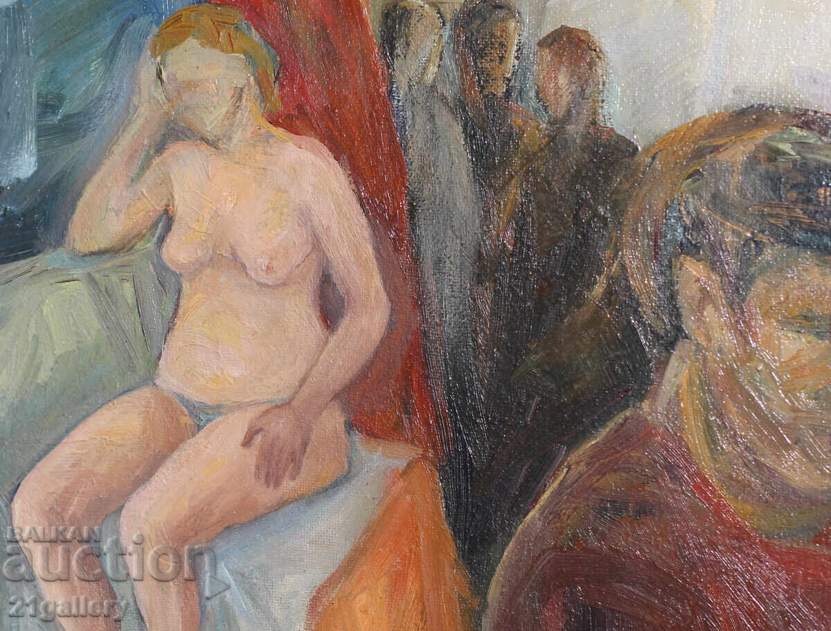 Delivery of Oil painting figural composition Delivery of Oil painting figural composition