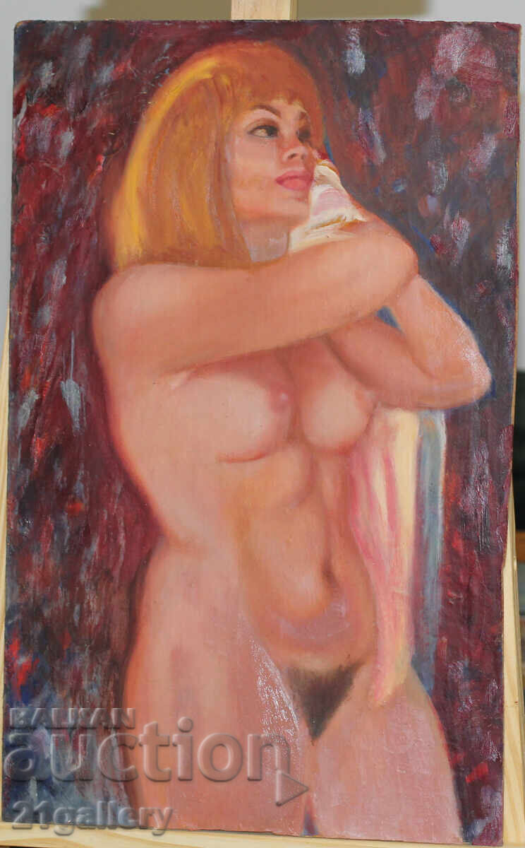 Δημοπρασία Ελαιογραφία εικονιστική σύνθεση γυμνό σώμα