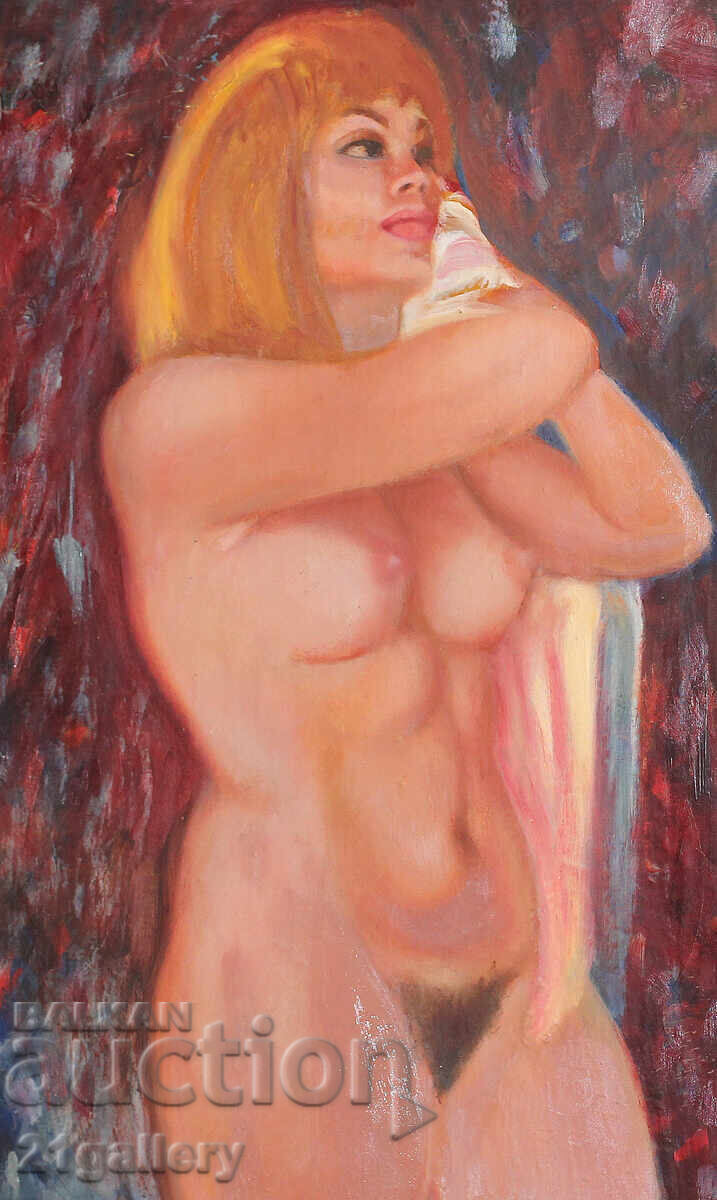 Ελαιογραφία εικονιστική σύνθεση γυμνό σώμα