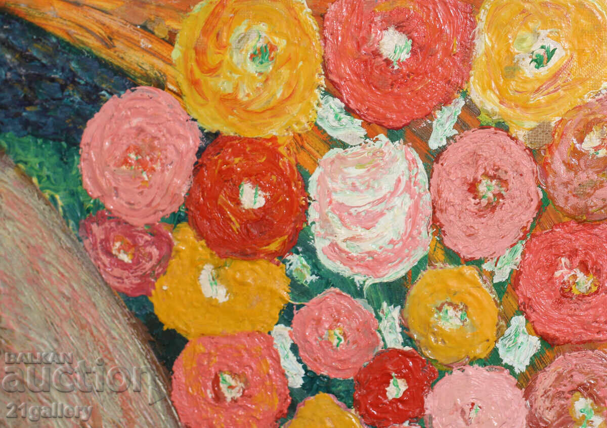 Delivery of Oil painting, still life with flowers Delivery of Oil painting, still life with flowers