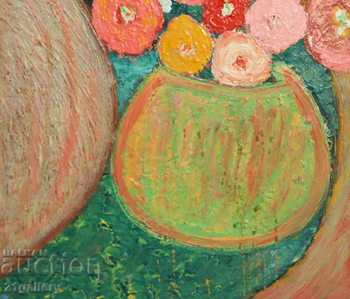 Oil painting, still life with flowers - 6 Oil painting, still life with flowers - 6