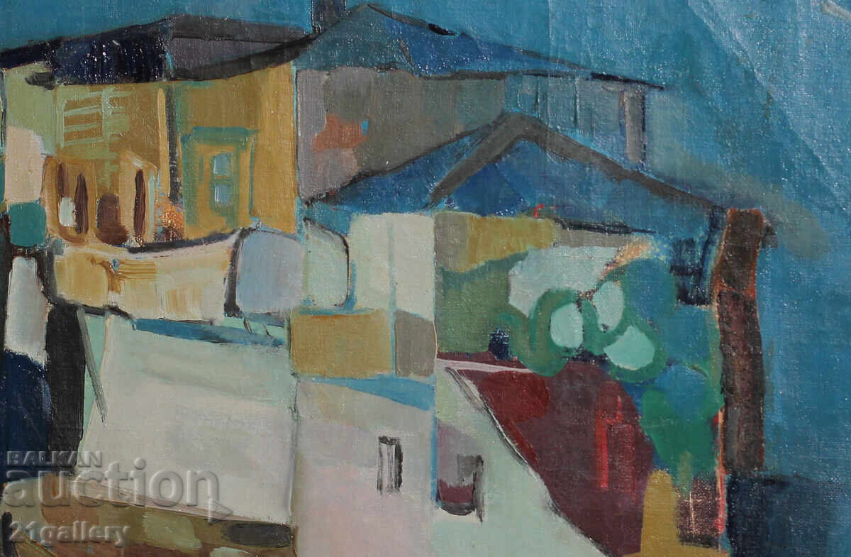 Landscape with boats and a house, oil paintings - 5 Landscape with boats and a house, oil paintings - 5