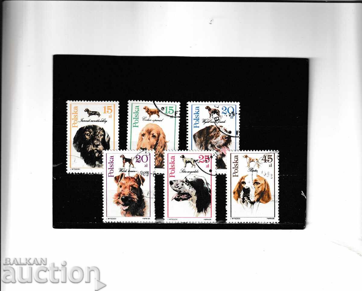 Poland - 1989 Dogs - M№ 3197/02 destroyed. Poland - 1989 Dogs - M№ 3197/02 destroyed.