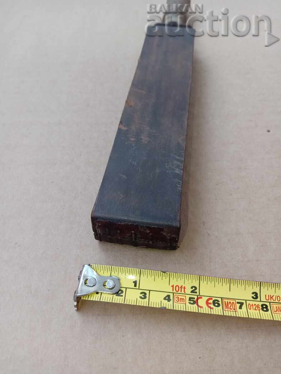 Αντίκα ξύστρα κουρέα, ζώνη, ξυράφι, δεκαετία του 1930 - 6