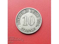 Germania-10 Pfennig 1906 J-Hamburg