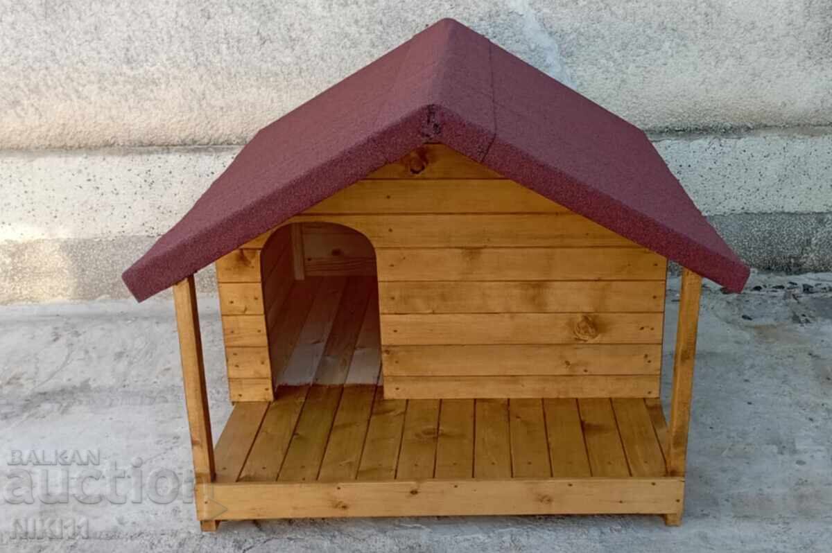 Auction Large dog house with porch, two dog dog house Auction Large dog house with porch, two dog dog house
