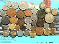 Set of 40 coins (2 silver coins, Italy, England and others)