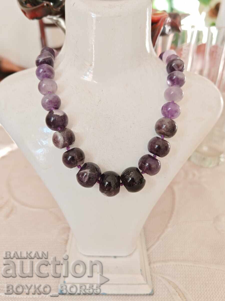 Beautiful Silver Necklace with Natural Amethysts with price 120.00 BGN | € 61.36 Beautiful Silver Necklace with Natural Amethysts with price 120.00 BGN | € 61.36