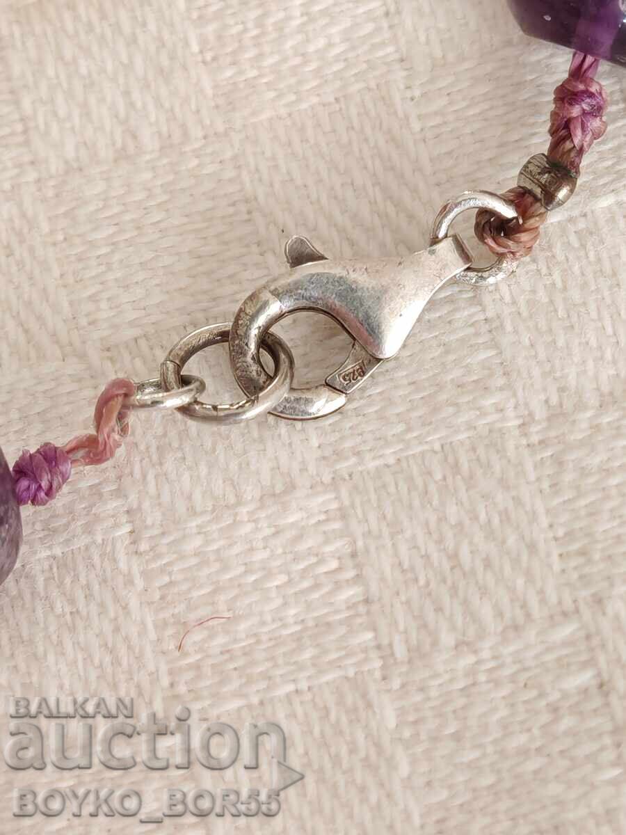 Delivery of Beautiful Silver Necklace with Natural Amethysts Delivery of Beautiful Silver Necklace with Natural Amethysts