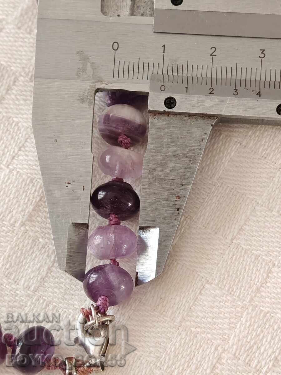 Beautiful Silver Necklace with Natural Amethysts - 6 Beautiful Silver Necklace with Natural Amethysts - 6