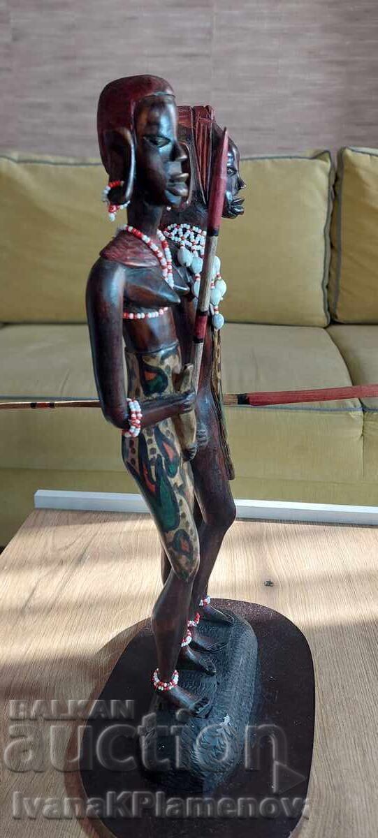 Livrarea Sculptură în lemn Africa pentru colecționari 40cm