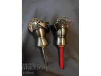 2 PCS KNIGHT'S HELMET BOTTLES DISPENSERS