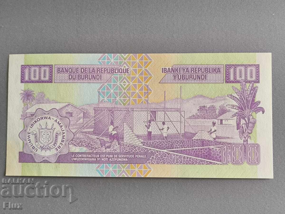 Banknote - Burundi - 100 francs UNC | 2001 with price 4.50 BGN | € 2.30 Banknote - Burundi - 100 francs UNC | 2001 with price 4.50 BGN | € 2.30