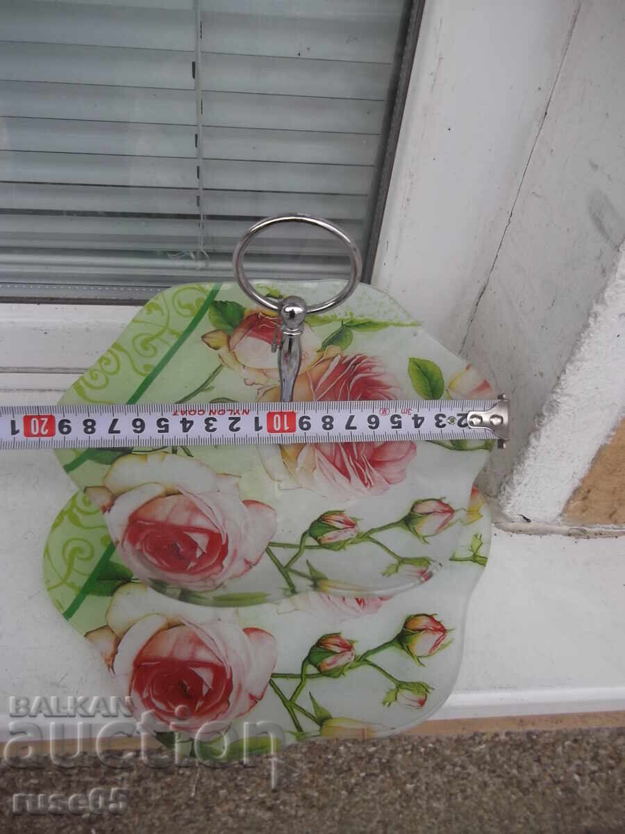 Glass metal fruit bowl on two levels - 5 Glass metal fruit bowl on two levels - 5