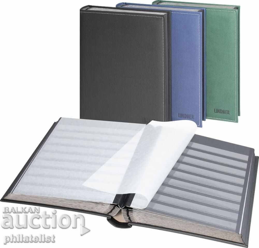 Auction  LINDNER - stamp binder 30 black sheets 60 pages green