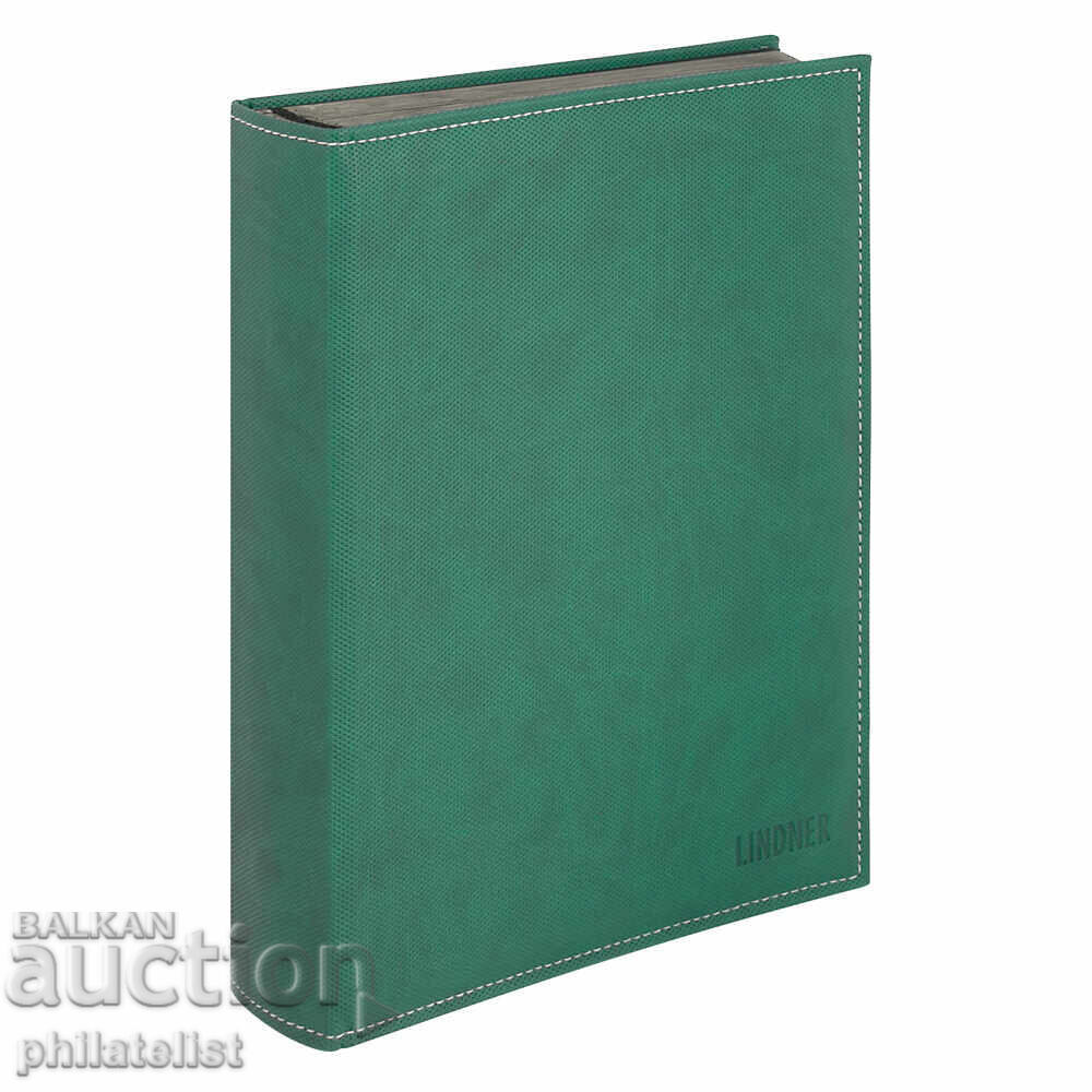LINDNER - stamp binder 30 black sheets 60 pages green