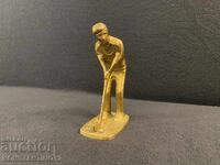 Old bronze figure - golfer