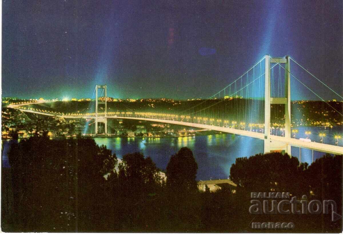Carte poștală veche - Istanbul, Podul Bosfor Carte poștală veche - Istanbul, Podul Bosfor