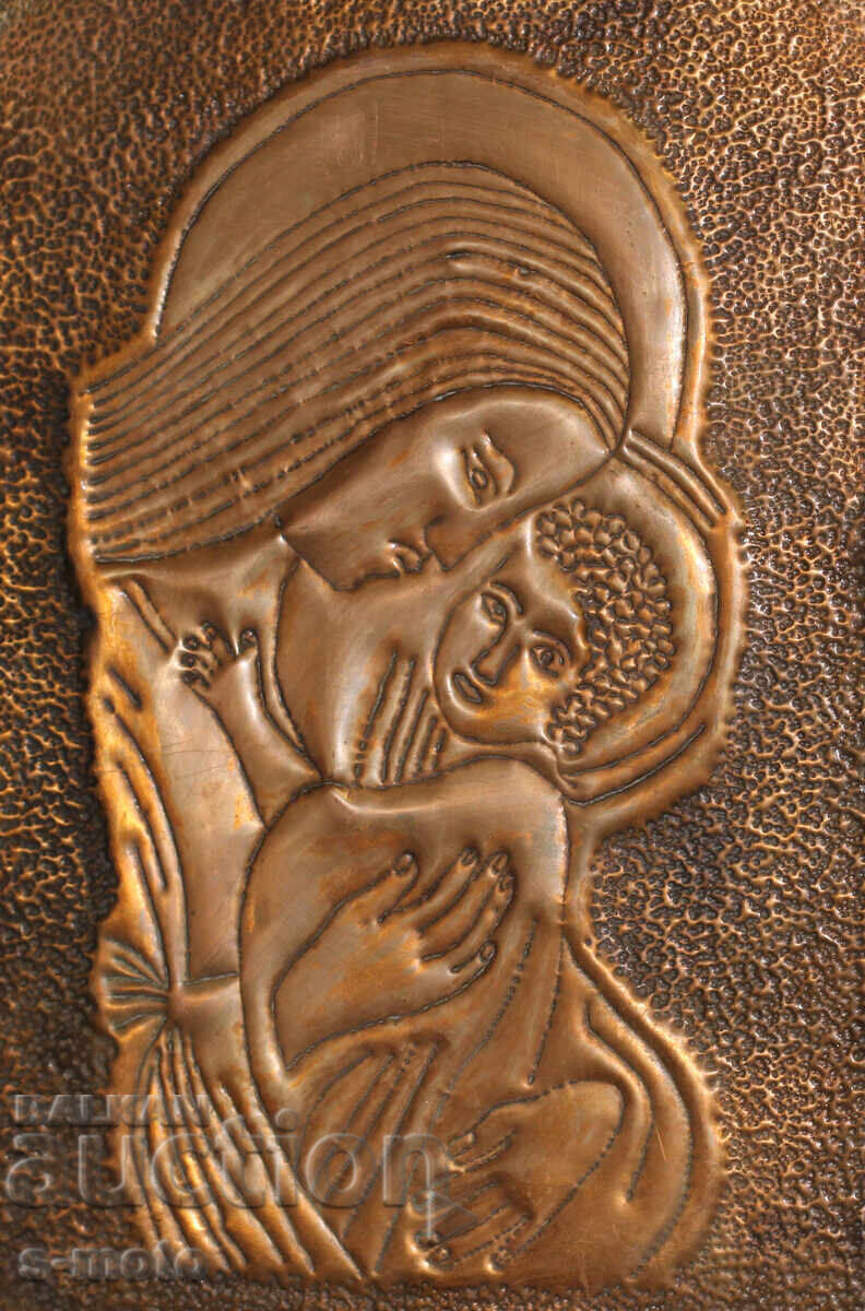 Religious plaque, icon panel, forged copper with price 200.00 BGN | € 102.26 Religious plaque, icon panel, forged copper with price 200.00 BGN | € 102.26