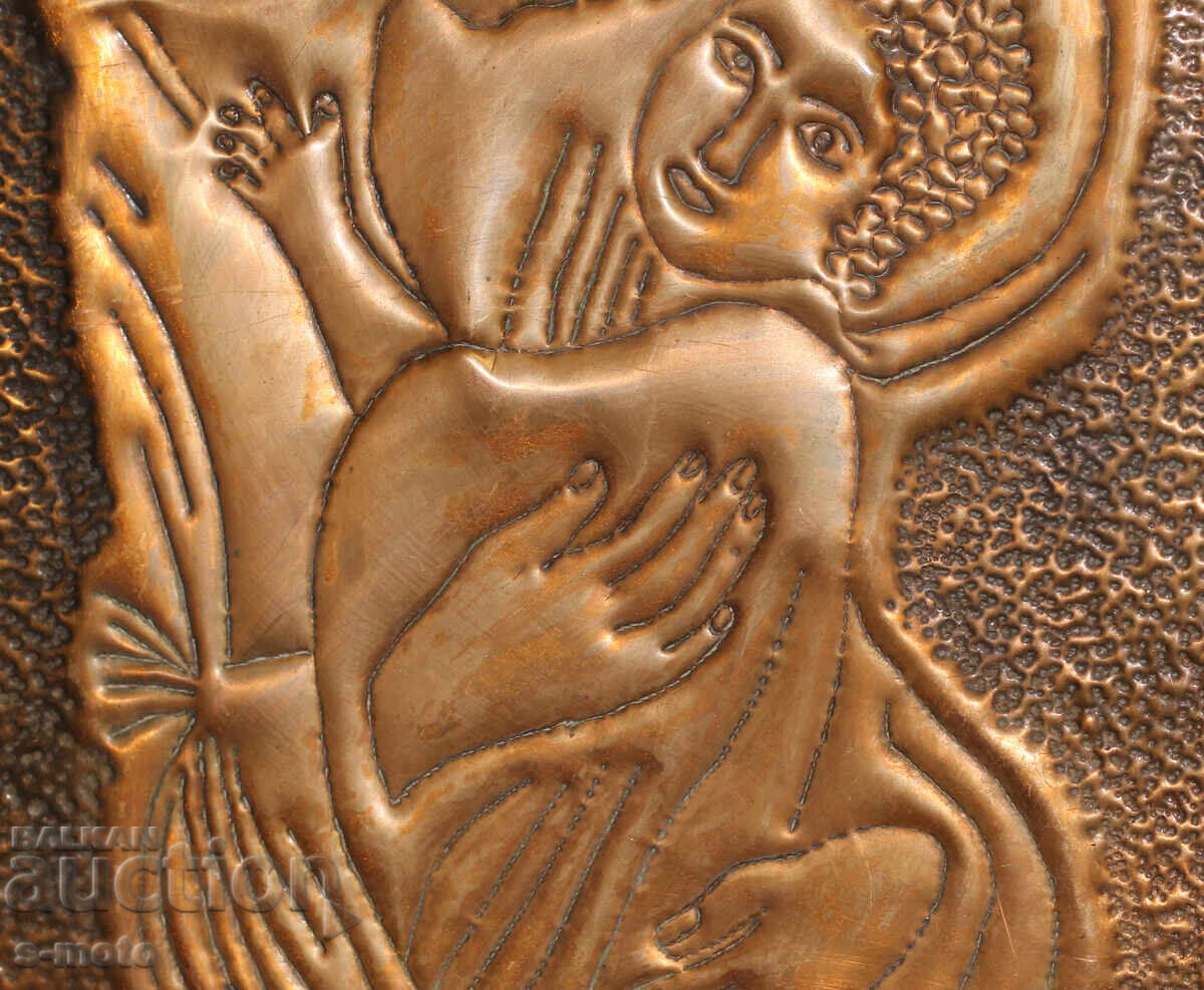 Religious plaque, icon panel, forged copper - 7 Religious plaque, icon panel, forged copper - 7
