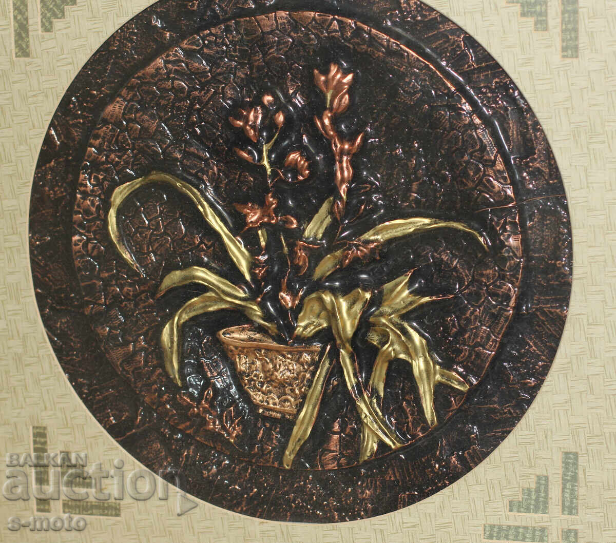 Panou placat cu natură moartă din cupru - 6