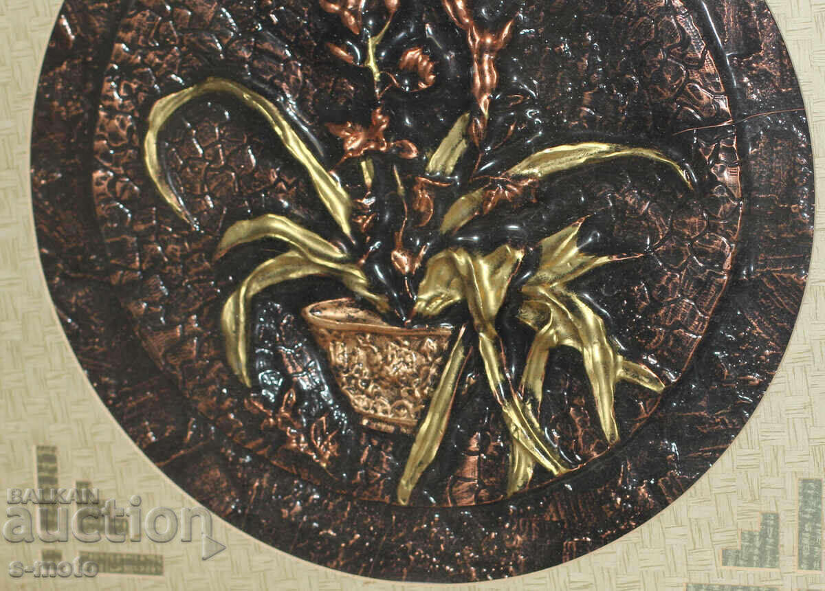 Panou placat cu natură moartă din cupru - 7