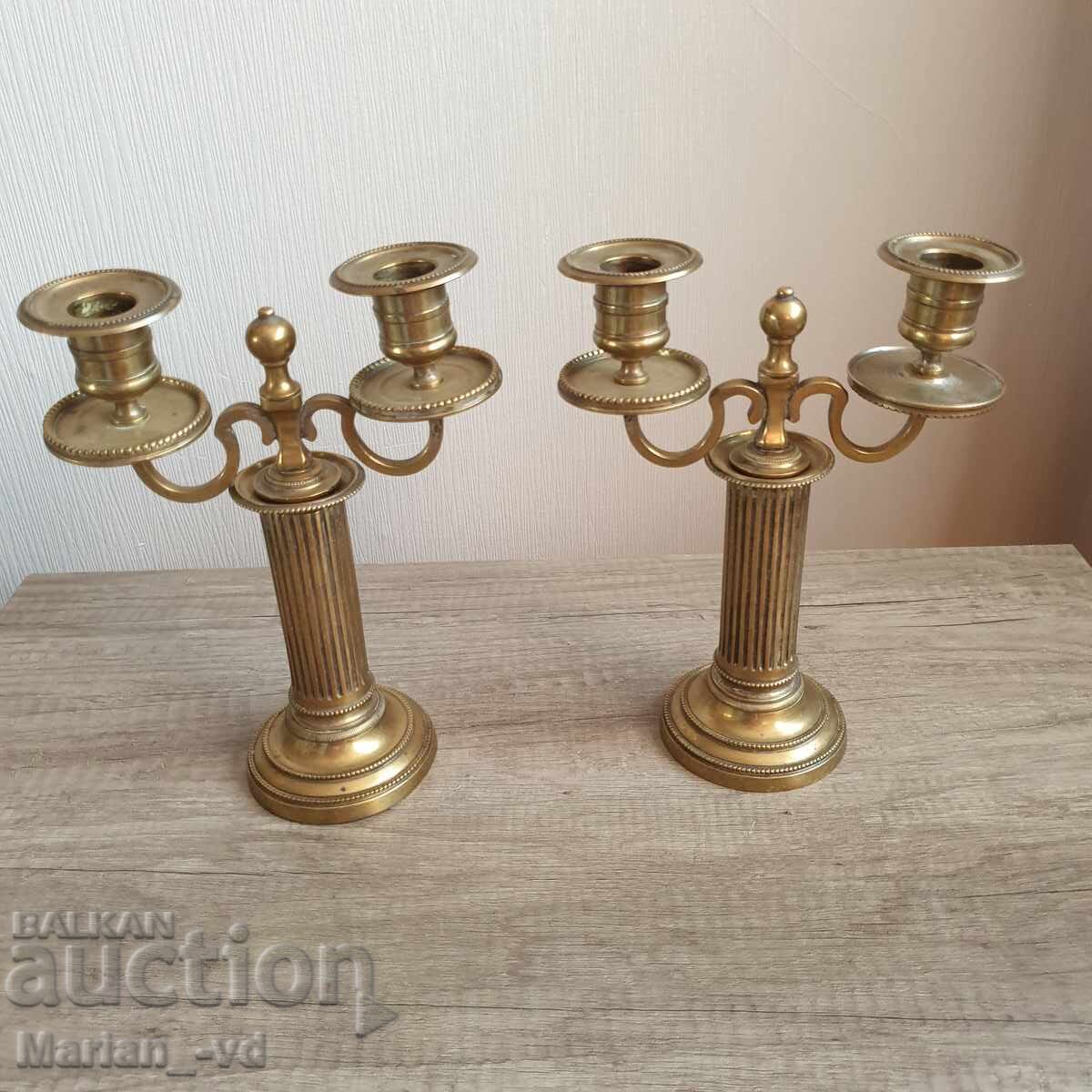 Σετ με δύο μπρούτζινα κηροπήγια - 7 Σετ με δύο μπρούτζινα κηροπήγια - 7