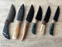 Lot of obsidian and onyx knives