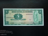 NICARAGUA 5 CORDOBA 1972 NEW UNC