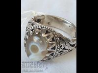 Solid silver ring