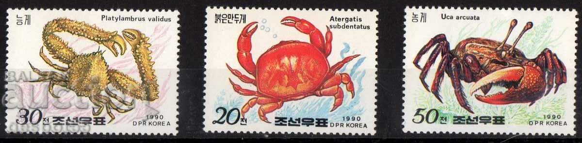 1990. North Korea. Crabs. 1990. North Korea. Crabs.