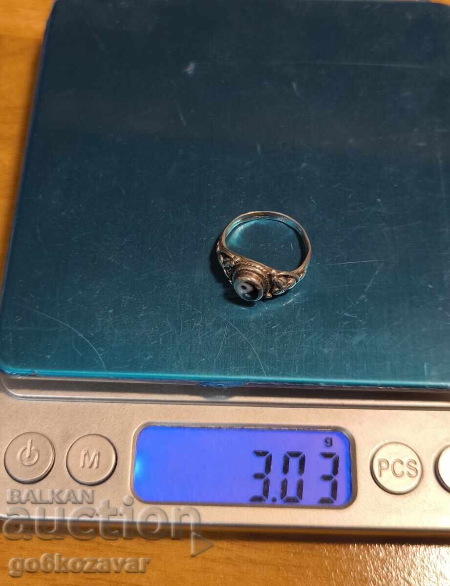 Old Silver Yin Yang Ring! 0.925 rare! - 5 Old Silver Yin Yang Ring! 0.925 rare! - 5
